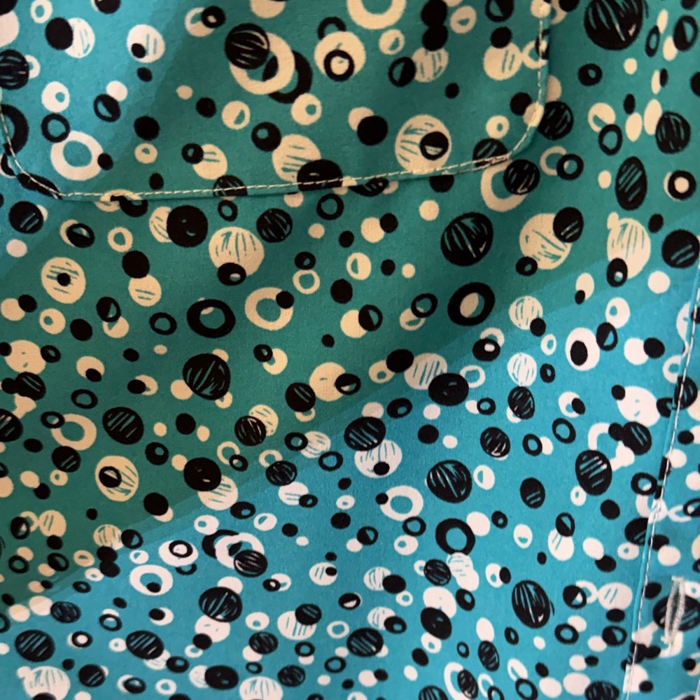 Notations Blue Patterned Button Down Shirt - Picture 2 of 2